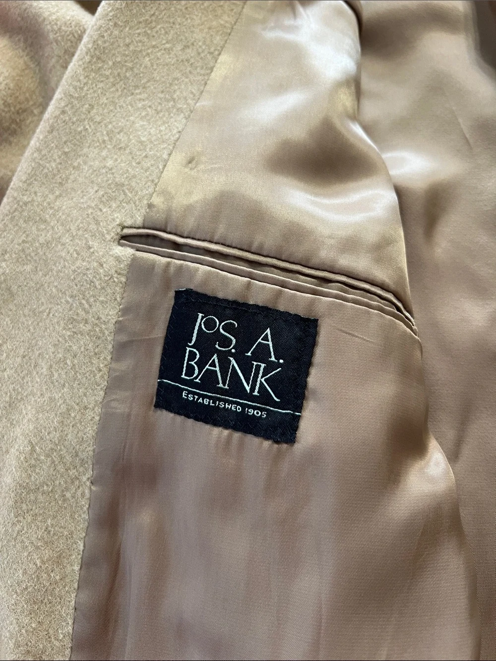 Jos. A. Bank Men’s 48 Portly Tan 100% Camel Hair Sport Coat Blazer